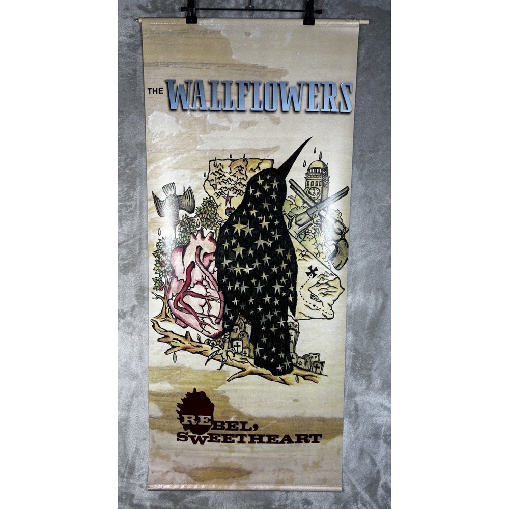 Wallflowers Rebel Sweetheart Rare VINYL PROMO BANNER POSTER double sided 18x41